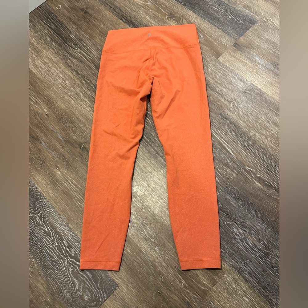 Lululemon orange print leggings